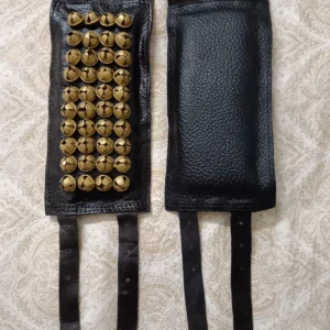 Bharatnatyam Ghungroo 4-Line Black Leather Pad
